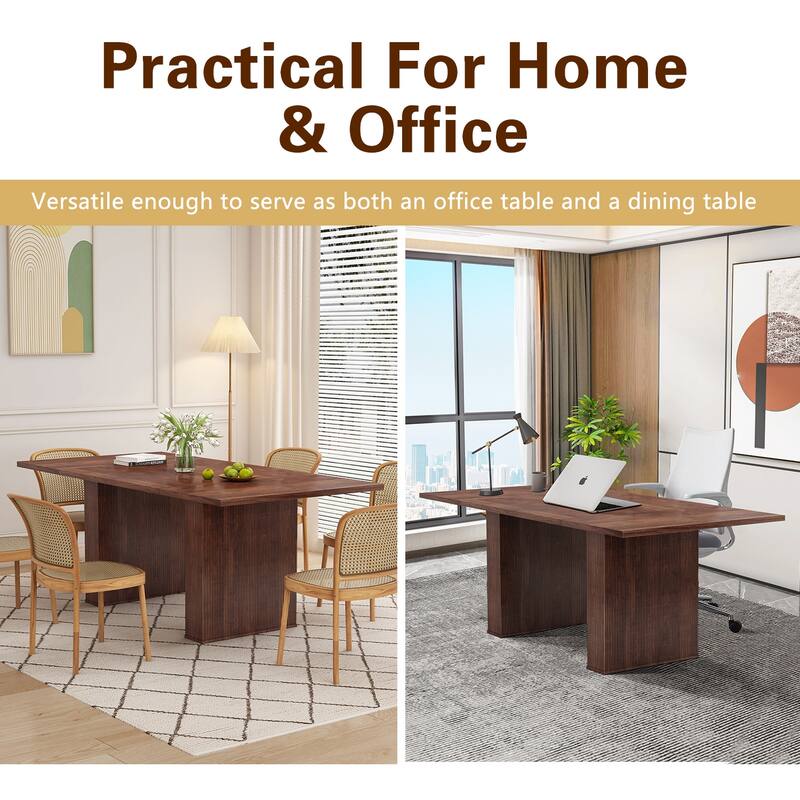 78-inch Wooden Rectangular Dining Table