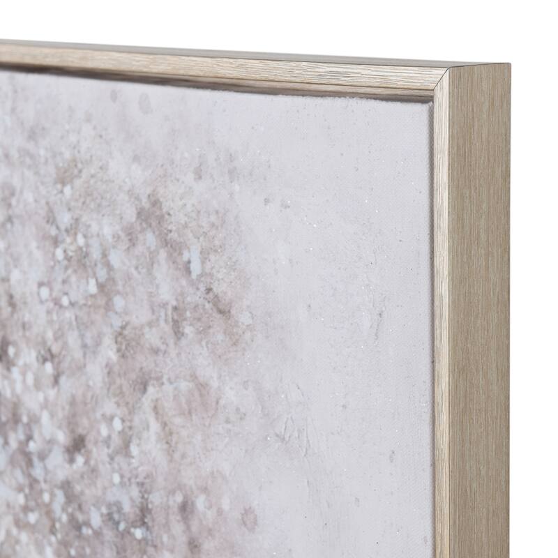 StyleCraft Natural Coverage Hand-Painted Framed Canvas Wall Art - 55" x 20"