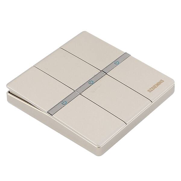 Ftameless Button AC 250V 16A 3Gang 2Way On/Off Frameless Press Button Wall Switch ...