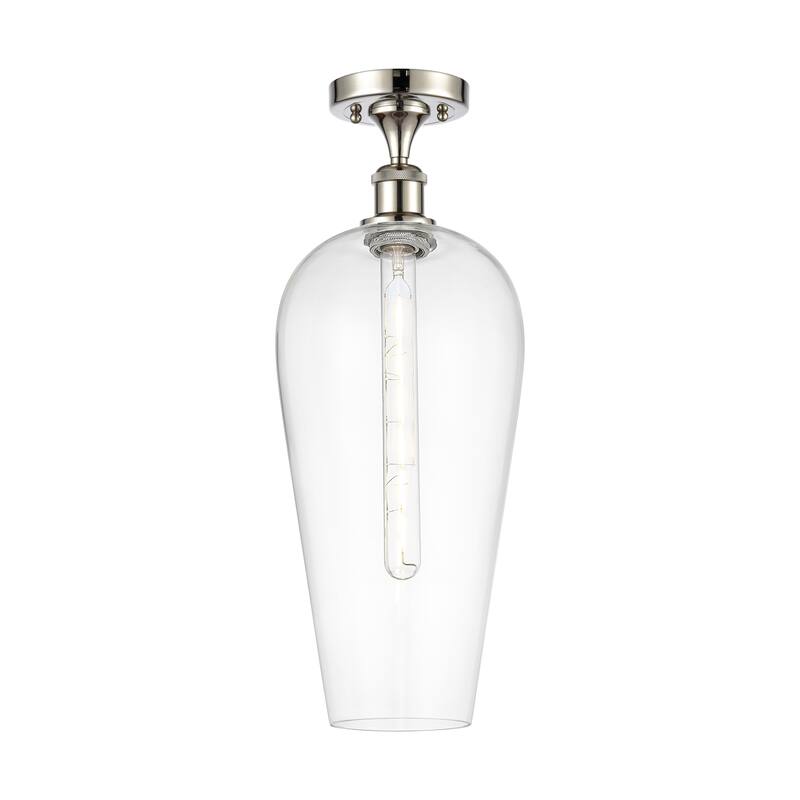 Innovations Lighting Endless Possibilities Ballston - Chelsea - 1 Light 8" Semi-Flush Mount - Clear/Polished Nickel