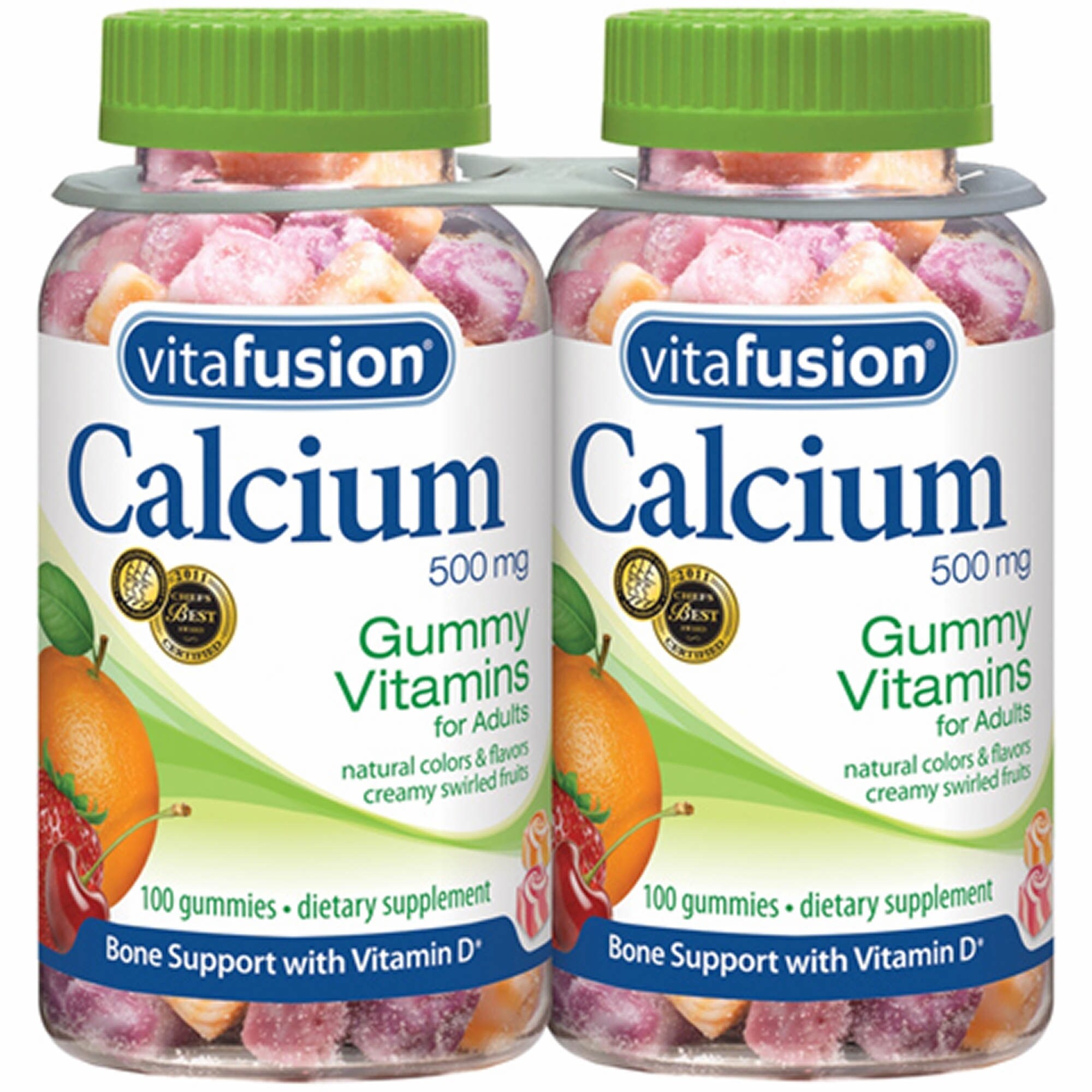 Vitafusion Calcium 500 Mg Adult Vitamins Bone Support 100 Gummies 2 Pack Green 360 Overstock 23500272