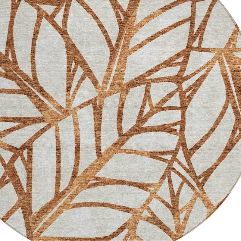 HomeRoots Floral Transitional Rectangle Outdoor Rug