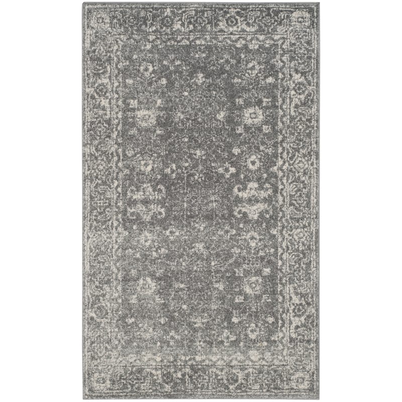 SAFAVIEH, Evoke Karola Vintage Boho Rug - 3' x 5' - Grey/Ivory