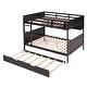 preview thumbnail 6 of 6, Full-Over-Full Bunk Bed with Twin Trundle and Integrated Bookshelf