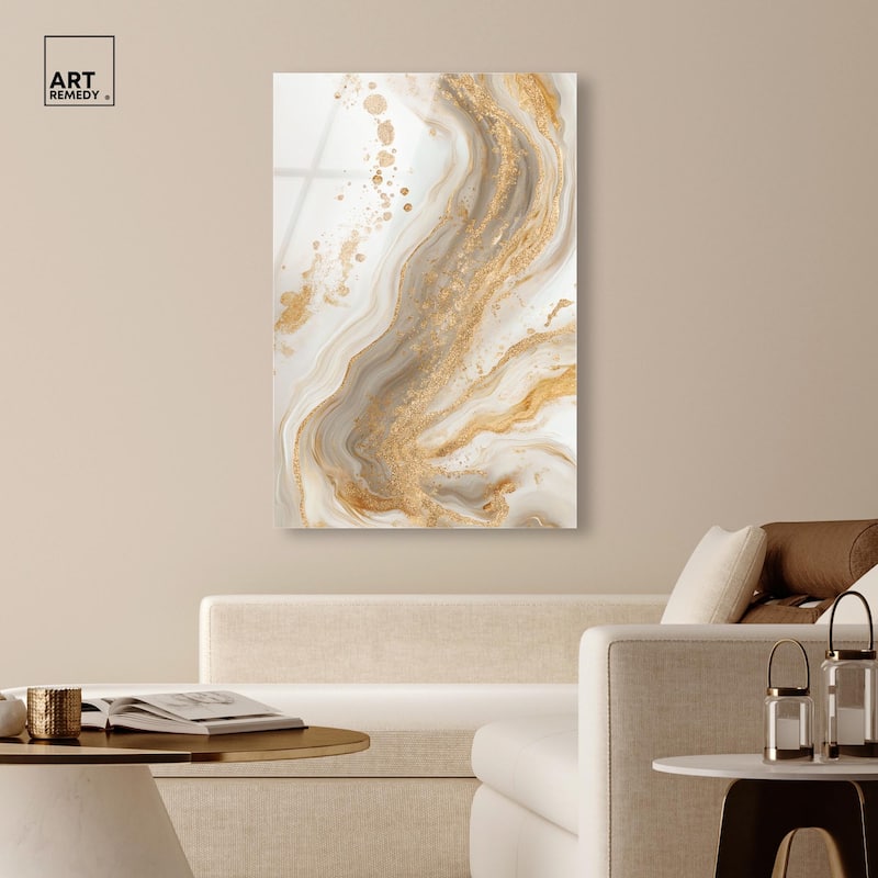 Gold Vein Acrylic by Art Remedy, Ready to Hang