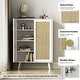 preview thumbnail 19 of 19, Anmytek Modern 2-Door Rattan Buffet Sideboard Kitchen Storage Cabinet for Living Room