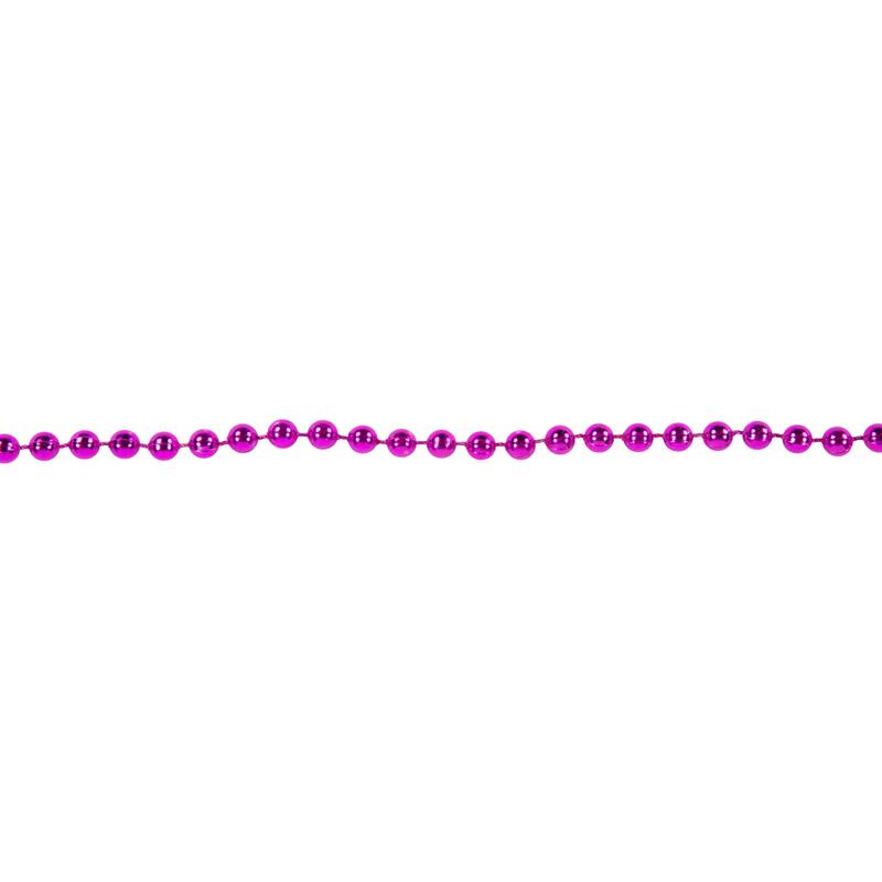 Shiny Beaded Christmas Garland -15' x .25" - Pink - Unlit