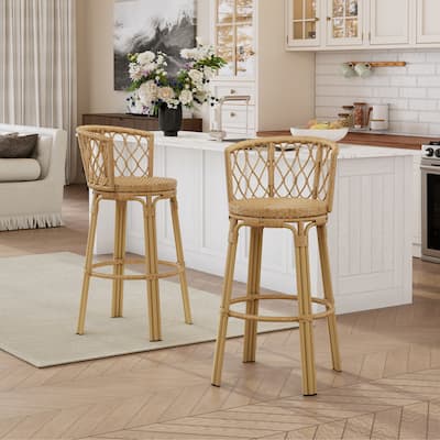 Solstice Outdoor Wicker Barstools by Christopher Knight Home