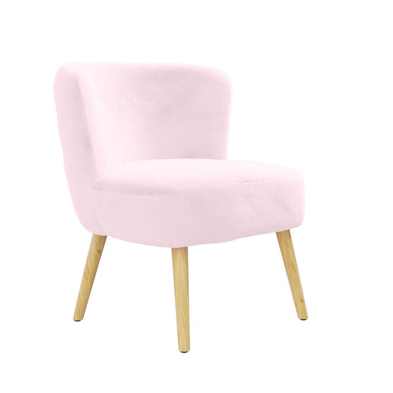 Avenue Greene Eden Boucle Kids Accent Chair with Natural Legs