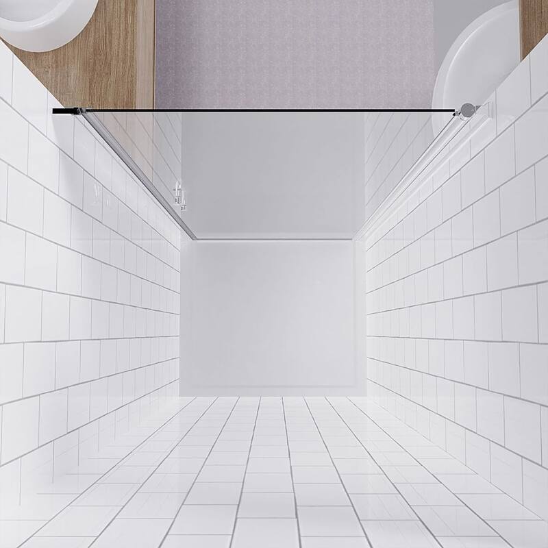 Adjustable Width: 30"/32"/34"/36"W*72"H Semi-Frameless Pivot Shower Door with Reversible Installation