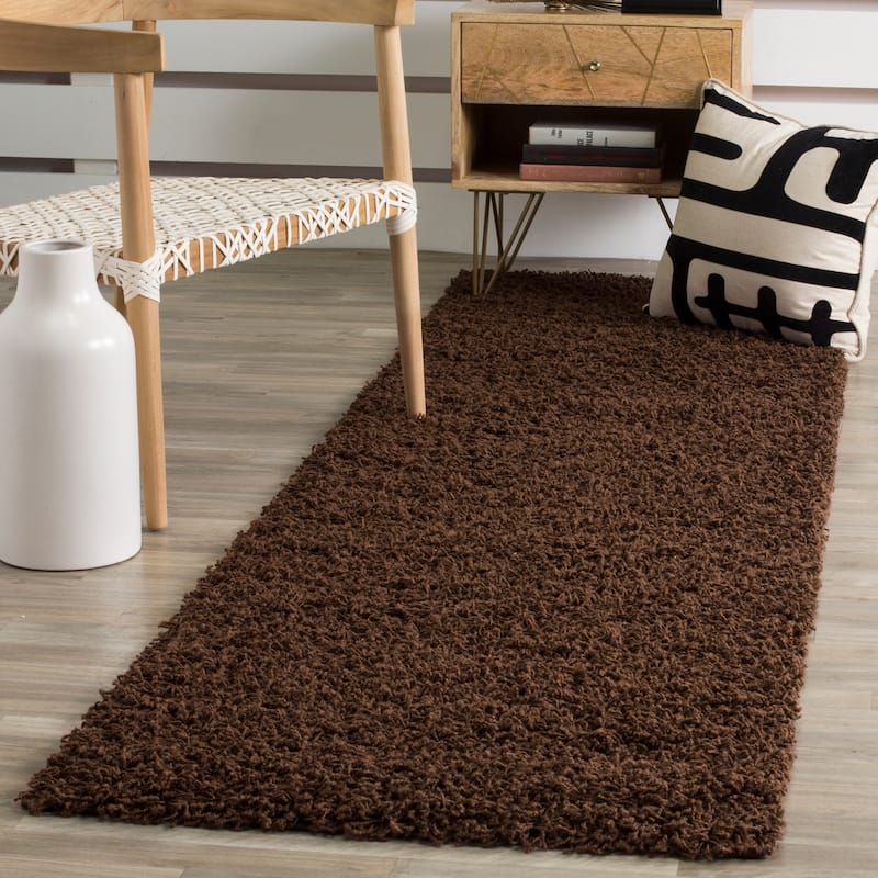 SAFAVIEH Athens Bharati Ilaha 1.5-inch Thick Rug - 2'3" x 8' Runner - Brown