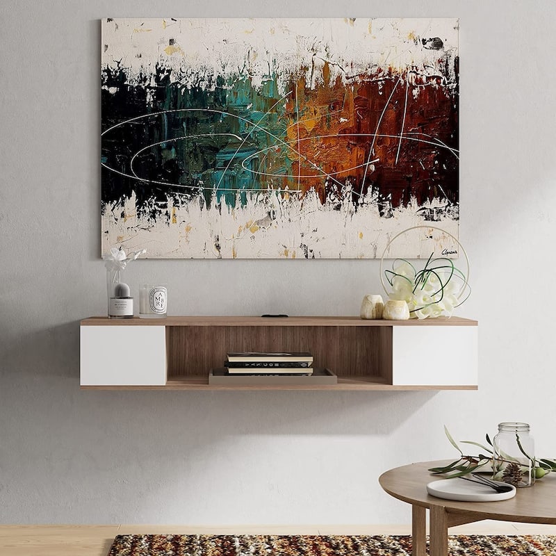Floating TV Stand Entertainment Center Media Console TV Shelf - 39.4