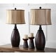 preview thumbnail 6 of 5, SAFAVIEH Lighting 28-inch Traditions Brown Table Lamp (Set of 2) - 14"x14"x28.5"
