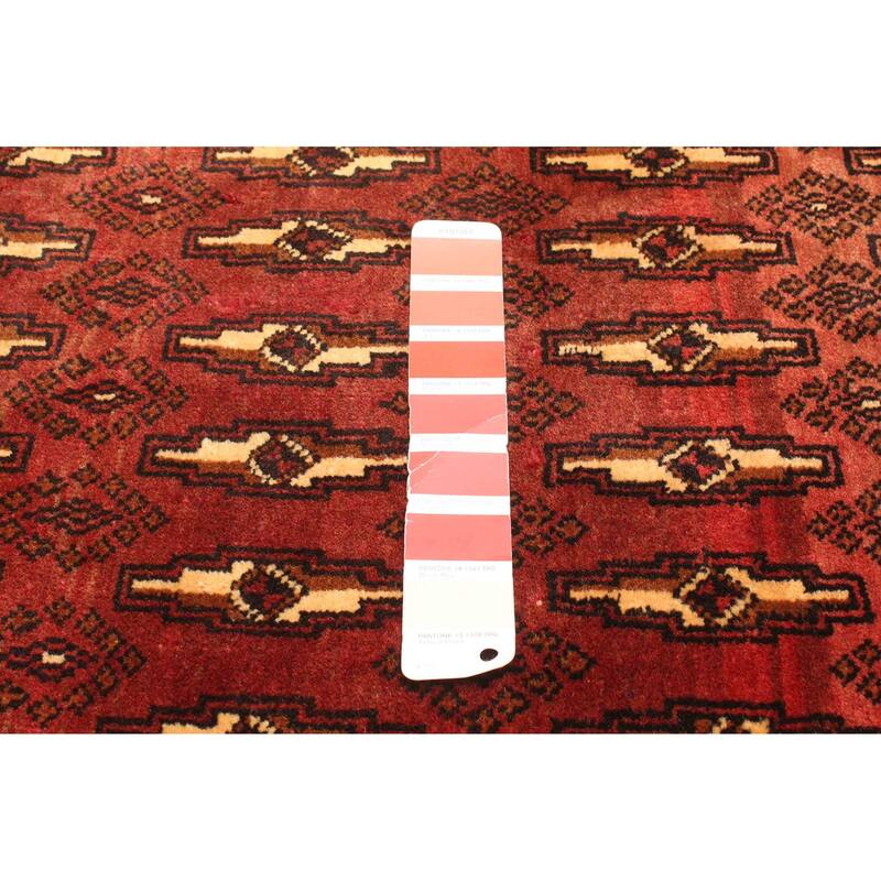 ECARPETGALLERY Hand-knotted Teimani Dark Red Wool Rug - 3'1 x 4'4