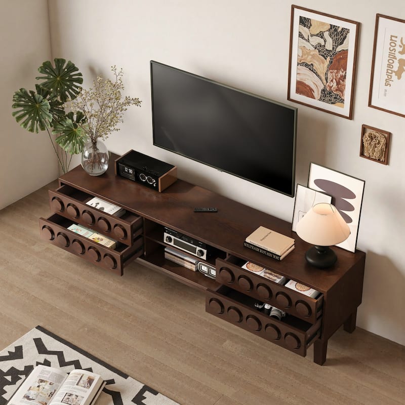 Entertainment Center with Storage and 4 Drawers