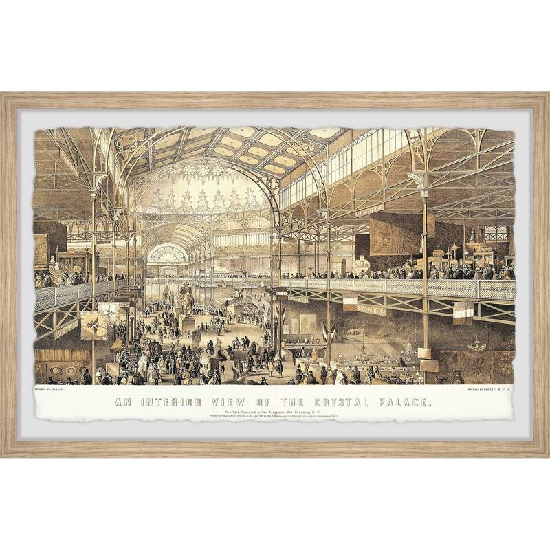 'Sepia Crystal Palace' Framed Painting Print