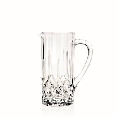 Majestic Gifts Inc. Glass Pitcher / Jug-W/ Handle- Designed- 40 Oz. - 8.9" Height
