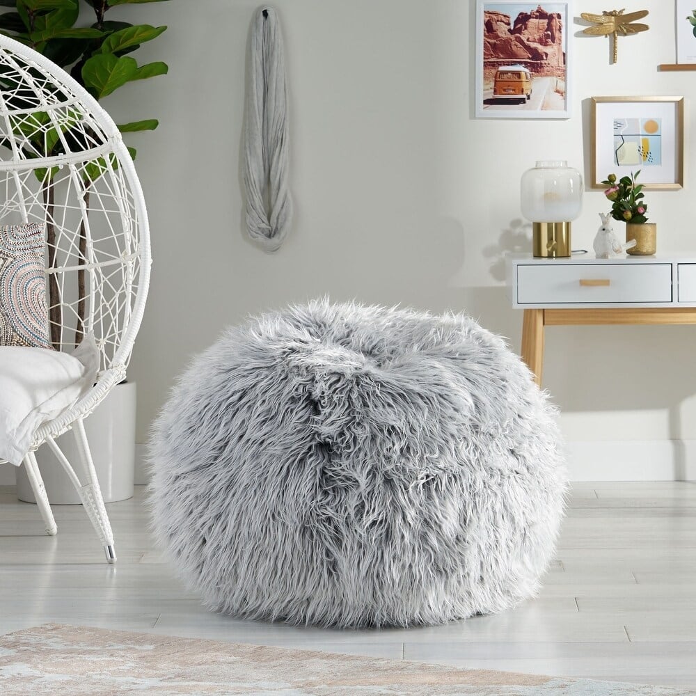Faux Fur 3-Foot Bean Bag