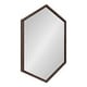 preview thumbnail 20 of 37, Kate and Laurel Laverty Framed Hexagon Wall Mirror 22x31 - Walnut Brown