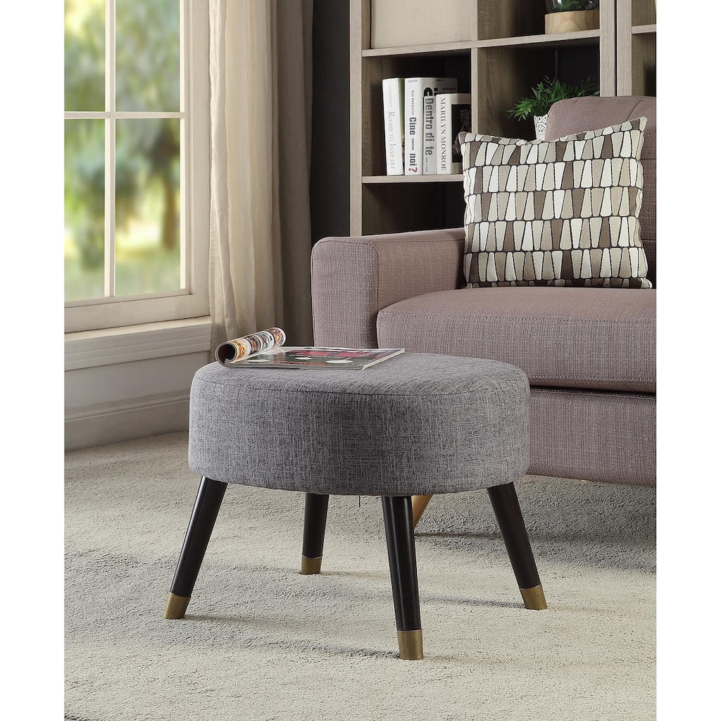 Convenience Concepts Designs4Comfort Mid Century Oval Ottoman Stool