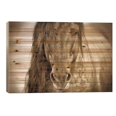 Mustang Sally Print On Wood by Lisa Dearing - Multi-Color