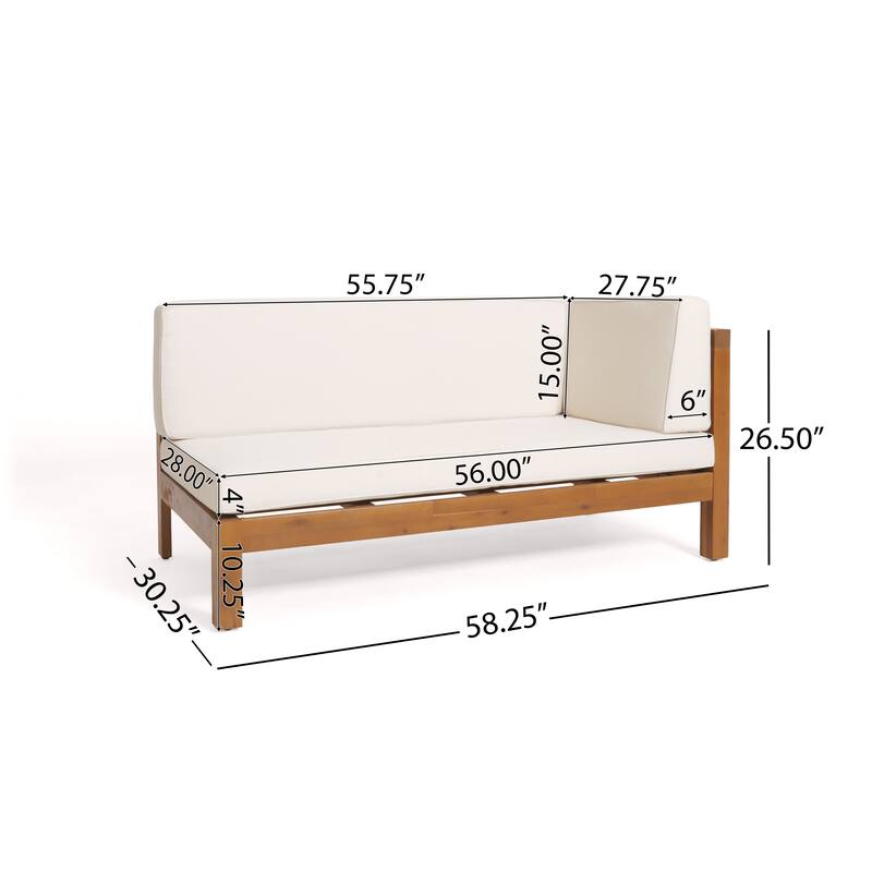 Brava 7-Seater Wood Sectional Sofa Set by Christopher Knight Home