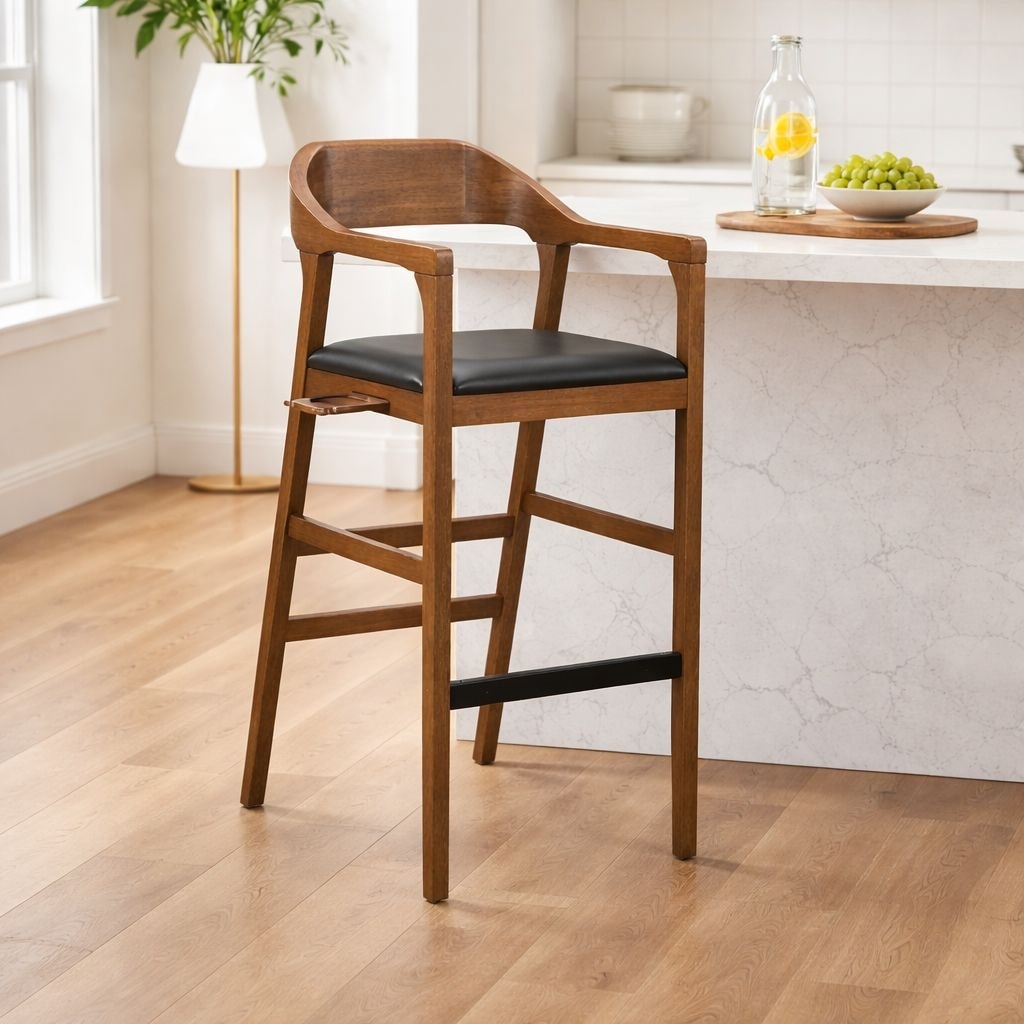 Rasmus Wood Counter or Bar Stool