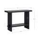 preview thumbnail 30 of 33, Nathan James Virgo Farmhouse 2-Tier Console Table in Wire-Brushed Wood Finish