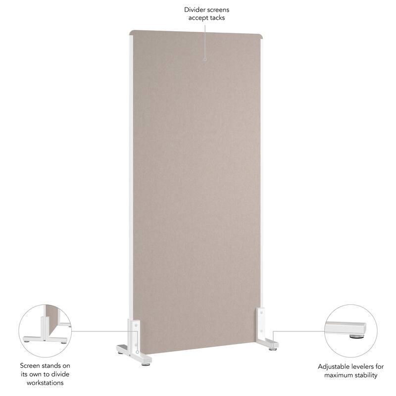 Bush Business Furniture 34W x 72H Freestanding Privacy Screen