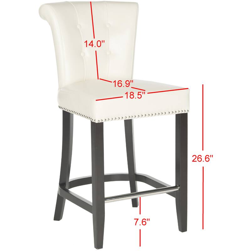 SAFAVIEH Deedee Charcoal Ring Counter Stool - 19.6" x 24.2" x 39.8" - 20Wx24Dx40H