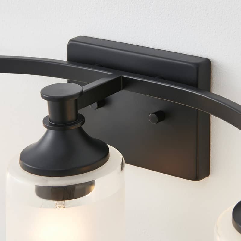 KAWOTI 3-Light Arc Design Bathroom Vanity Light with Frosted Glass - W20.3" * H7.5"* D6"