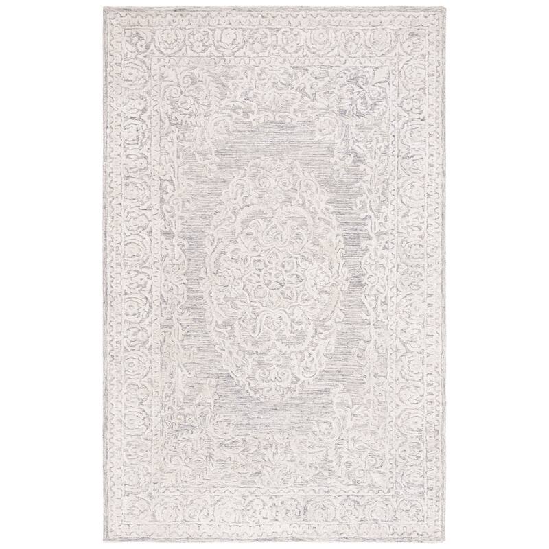 SAFAVIEH Handmade Precious Jackeline Rug - 4' x 6' - Grey/Ivory