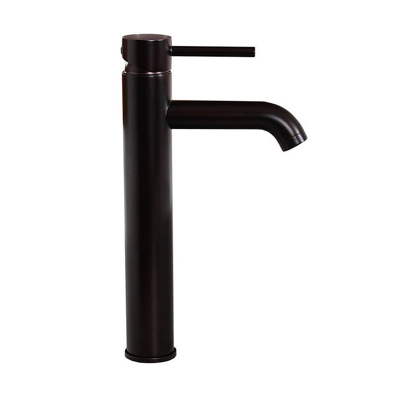 Elite High-temperature Rectangular Ceramic Bathroom Sink and Faucet Combo - Black