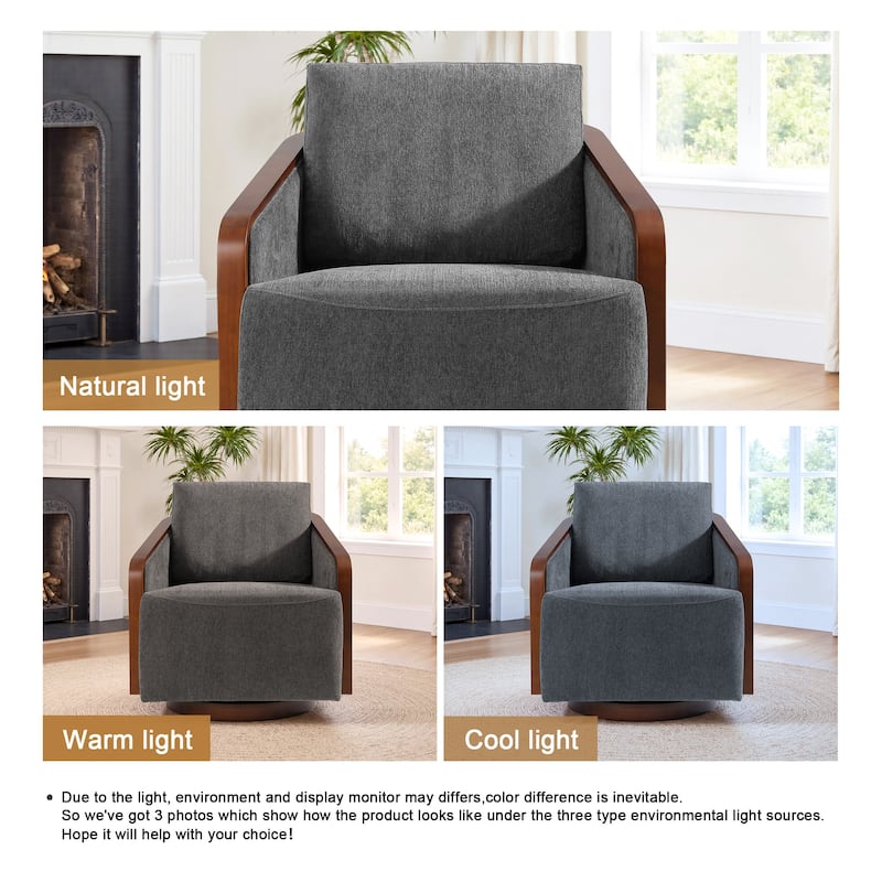 Modern Upholstered Swivel Accent Chair