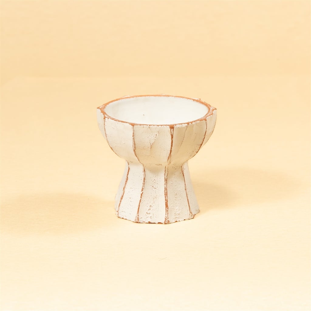 Sm Fluted Goblet White 7"x7"x6"- ST - White