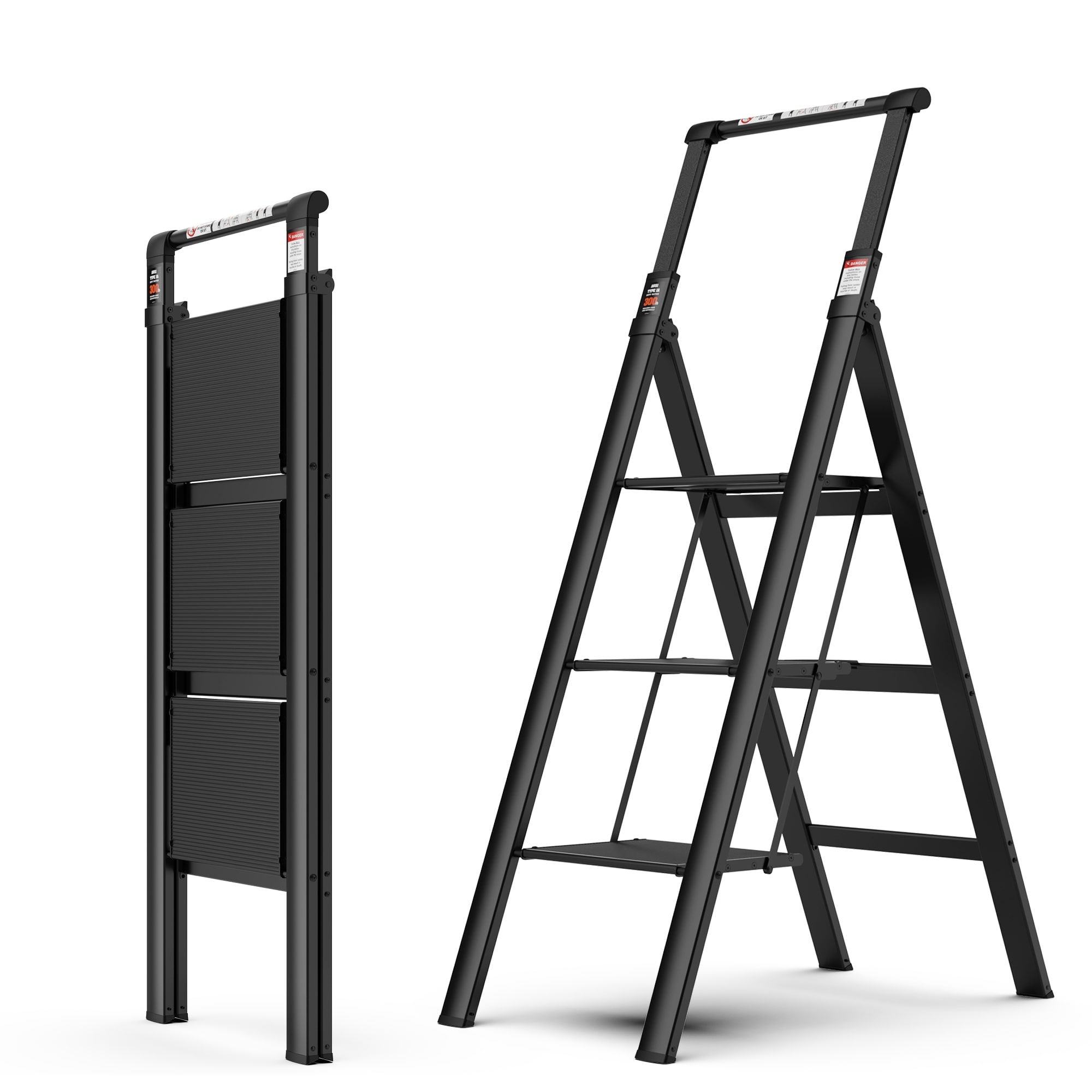 BirdRock Home 2 Step Slim Aluminum Step Ladder Sturdy Thin Folding Stool 2 Anti Slip Steps Wide Platform Bed Bath Beyond 34143880