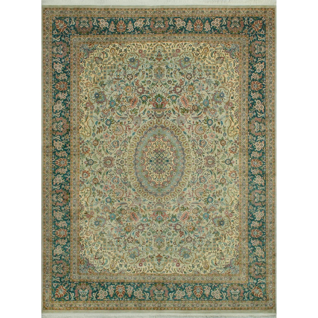 Pak-Persian Eduardo Grey/Green Rug - 9'2" x 12'1"