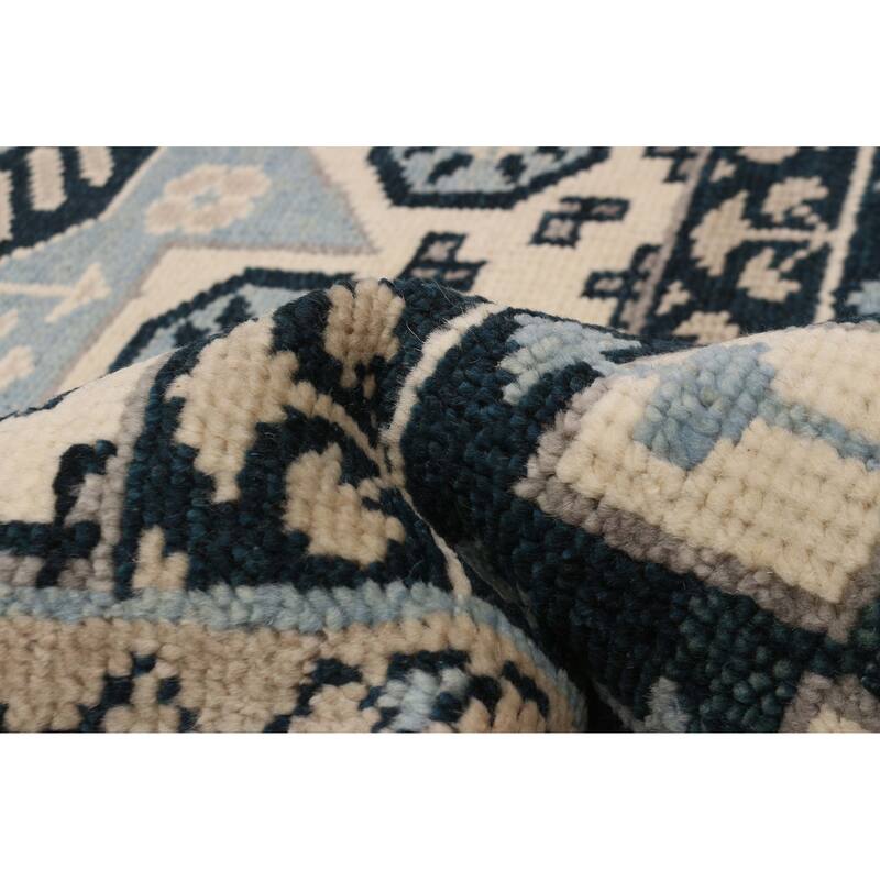 ECARPETGALLERY Hand-knotted Jules Serapi Dark Navy Wool Rug - 8'0 x 10'0