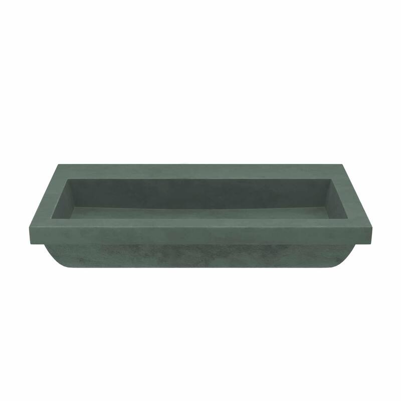 36" NativeStone Trough Drop-in Rectangular Bathroom Sink - 36" x 19" x 5"