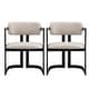 preview thumbnail 18 of 26, Upholstered Dining Chairs Set of 2, Fabric & Metal Frame