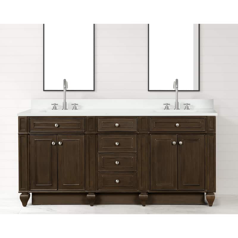 Winston 72" Double Vanity in Walnut