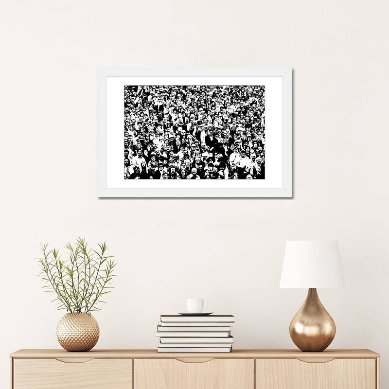 iCanvas "1970s Posterization Of Crowd In Stadium Bleachers" by Vintage Images