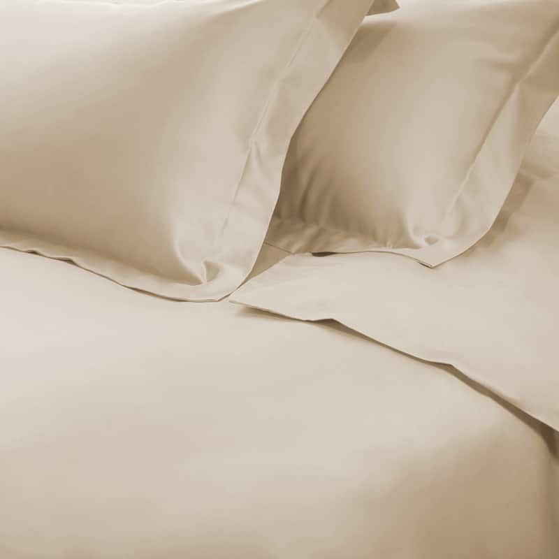 Superior Egyptian Cotton 650 Thread Count Solid Duvet Cover Set - Ivory - King - Cal King