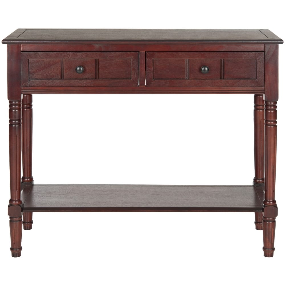 SAFAVIEH Camilla Grey 2-Drawer Console Table - 35.8" x 13.8" x 29.5" - 36"W x 14"D x 30"H