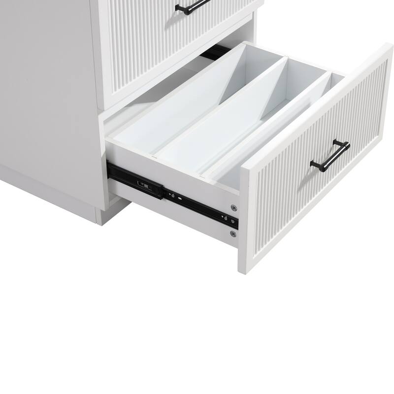 30" Freestanding Bathroom Vanity with Ceramic Sink and 2 Storage Drawers, Stylish Gray Floor Cabinet