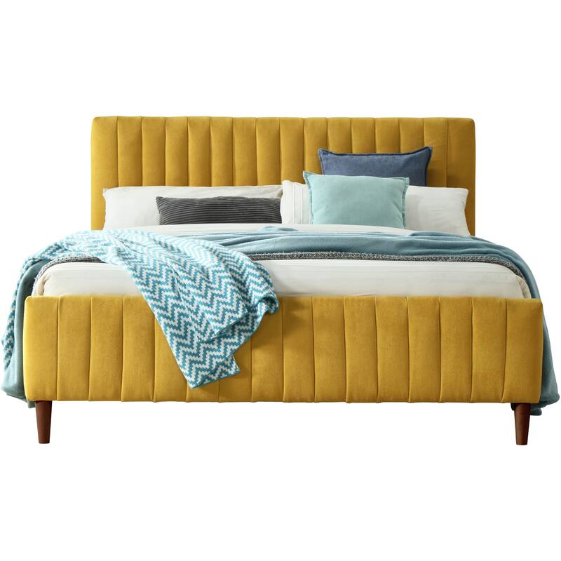 Omax Decor Spencer Upholstered Queen Platform Bed