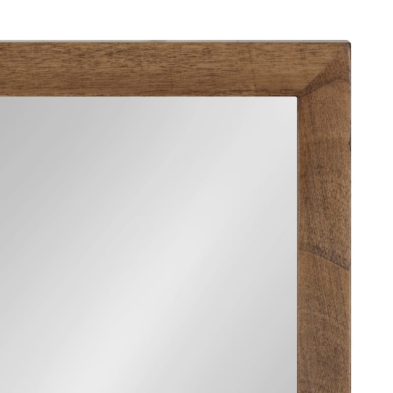 Kate and Laurel Hutton Wood Framed Wall Mirror with Shelf - 18x24