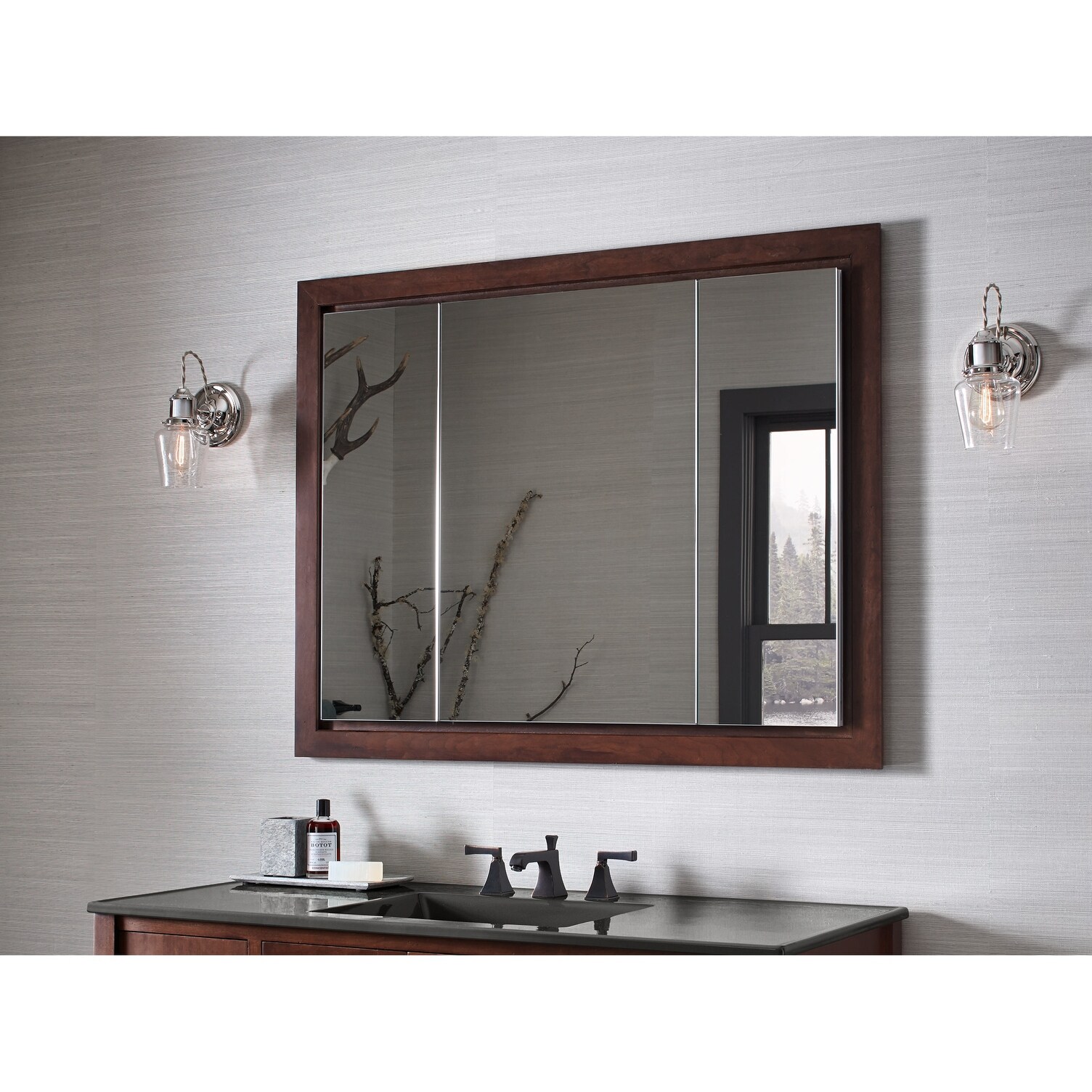 Shop Kohler K 99011 Scf Verdera 30 X 40 Triple Door Mirrored Medicine Cabinet With Plain Mirror And Three Adjustable Shelves And Overstock 17568206