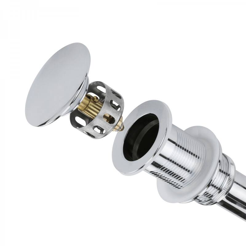 Anti-Clogg Pop up Sink Drain With Overflow Chrome Finish For Sinks with Overflows Renovators Supply
