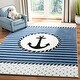 preview thumbnail 9 of 25, SAFAVIEH Carousel Kids Sybill Nautical Anchor Rug 3'3" x 5'3" - Navy/Ivory